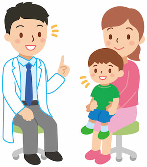 医師と親子の相談風景